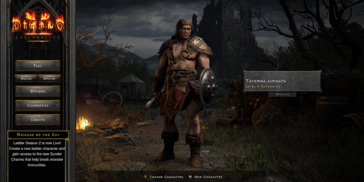 Diablo II: Resurrected на Xbox Series S.