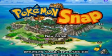 Головний екран гри Pokémon Snap1999 року з N64.